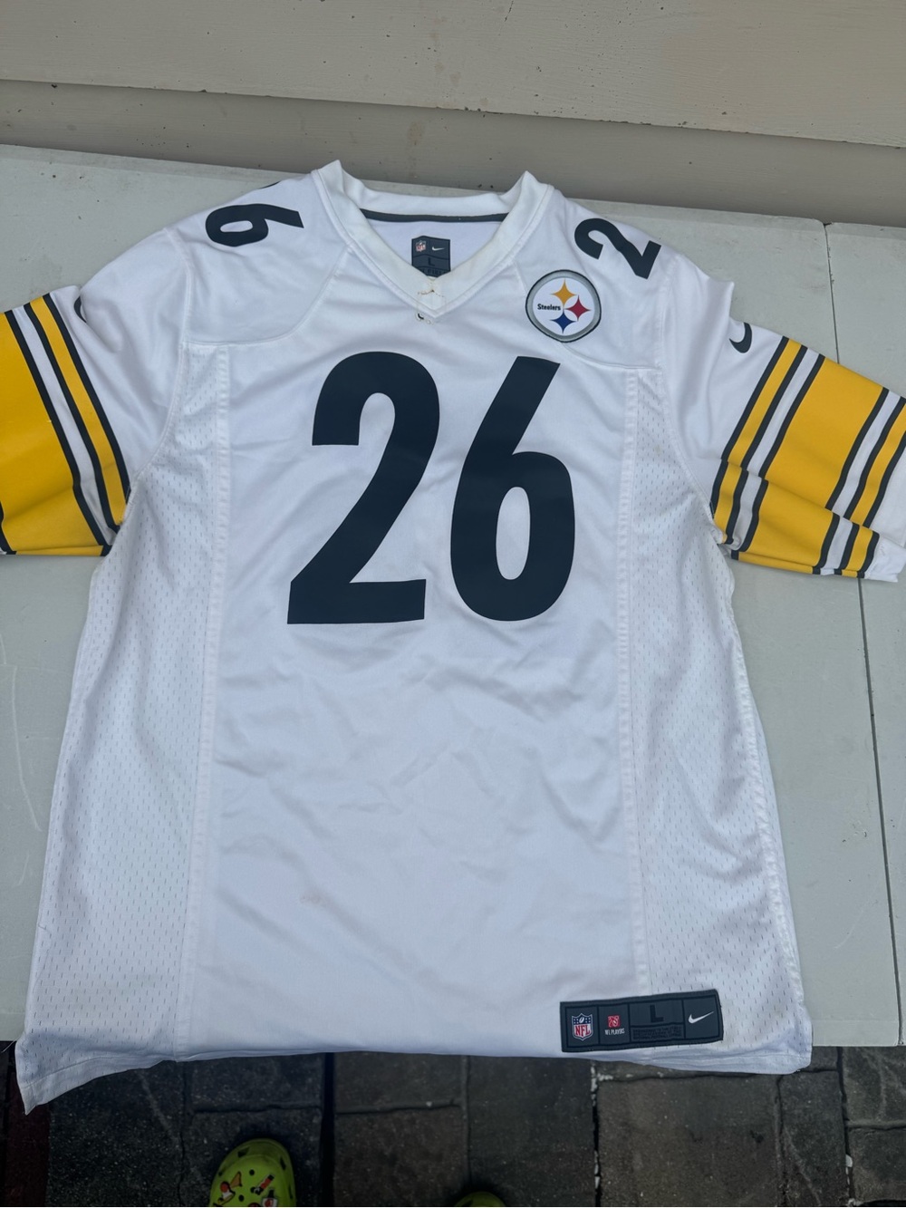 NFL White & Yellow Pittsburgh Steelers #26 Kids Jersey
